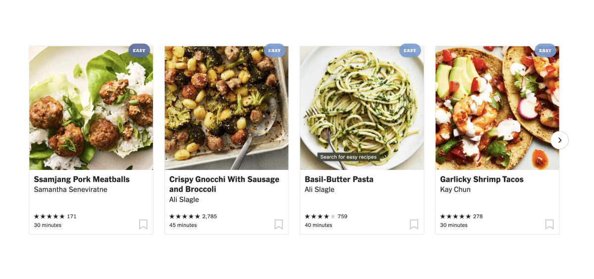 NYT Recipe Cards